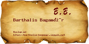 Barthalis Bagamér névjegykártya